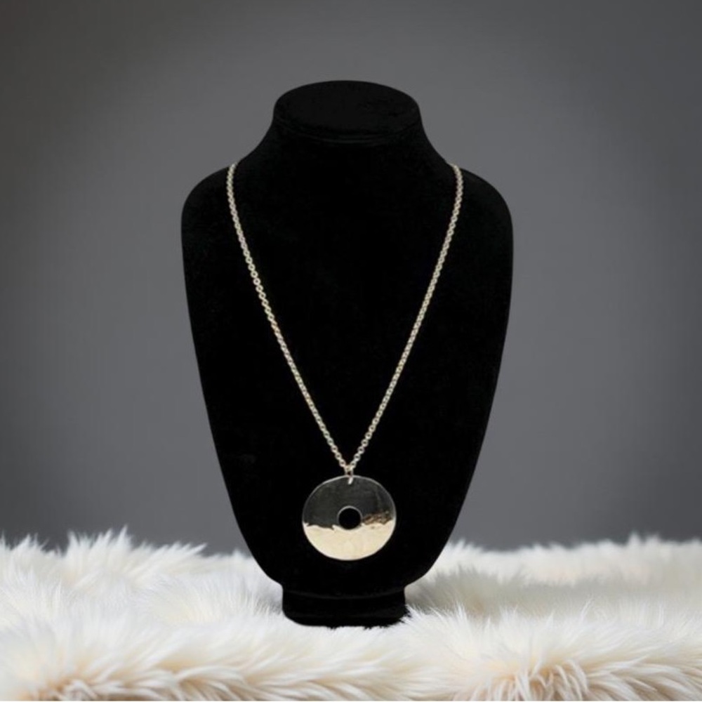 Robert Lee Morris RLM Studio 925 Sterling Silver Circle Pendant Necklace – 24”